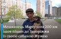 Маріуполець разом з собакою пройшов пішки 200 км, аби не стати рабом "русского мира" (ВІДЕО)